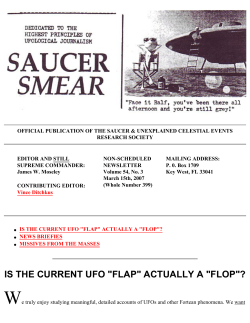 is the current ufo flap actually a flop?