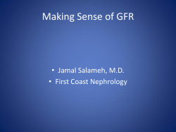 Making Sense of GFR