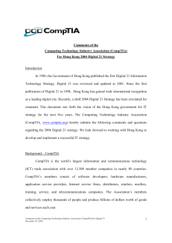 Comments of the Computing Technology Industry Association