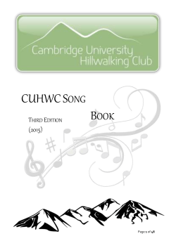 Song Book - Cambridge University Hillwalking Club
