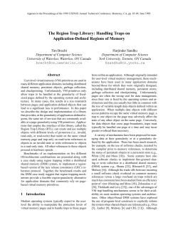 The Region Trap Library: Handling Traps on Application