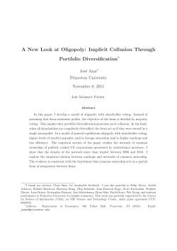 A New Look at Oligopoly: Implicit Collusion Through Portfolio