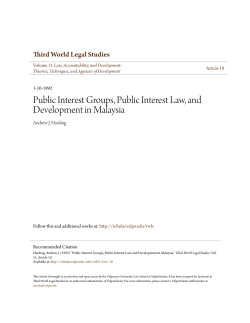 Public Interest Groups, Public Interest Law, and
