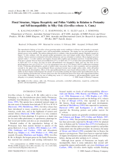 Floral Structure, Stigma Receptivity and Pollen