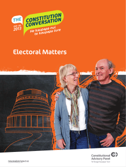 Electoral Matters - The Constitution Conversation