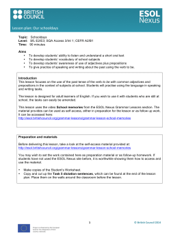 Lesson plan - ESOL Nexus