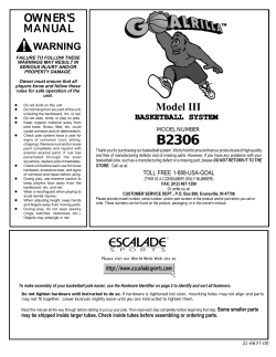 Goalrilla III Basketball Goal Manual-B2306
