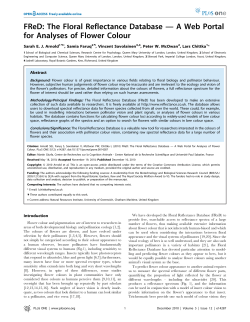 FReD: The Floral Reflectance Database &mdash; A Web