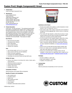 Fusion Pro&reg; Single Component&reg; Grout