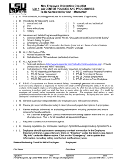 New Employee Orientation Checklist