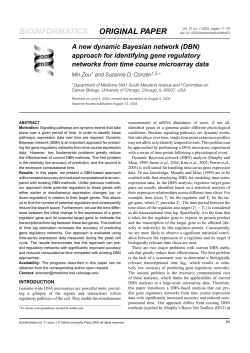 A new dynamic Bayesian network (DBN) approach for identifying