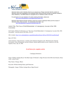 The Cross of Gold Reburnished - Nebraska State Historical Society