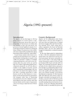Algeria (1992-present) - Faculty Web Sites at the University of Virginia