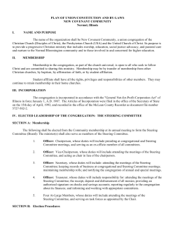 PLAN OF UNION/CONSTITUTION AND BY