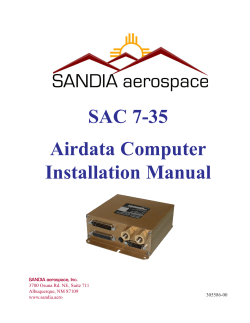 SAC 7-35 Installation Manual