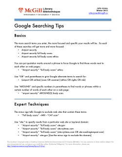 Google Searching Tips