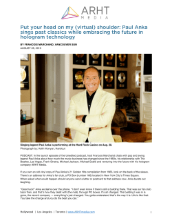 Put your head on my (virtual) shoulder: Paul Anka