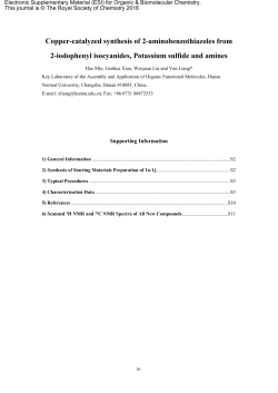 Copper-catalyzed synthesis of 2-aminobenzothiazoles from 2