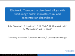 Electronic Transport in disordered alloys with short