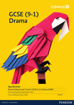 GCSE (9-1) Drama - Edexcel