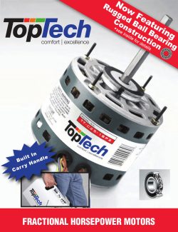 TopTech motor features and specs (1) - Ball Bearing