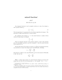 mixed fraction - PlanetMath.org