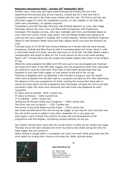 Beginners Navigation Rally &ndash; Sunday 29th September 2013 Another