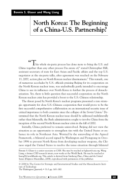 North Korea: The Beginning of a China-U.S. Partnership?