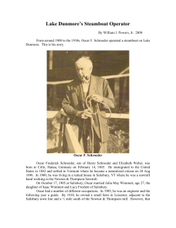 Lake Dunmore`s Steamboat Operator