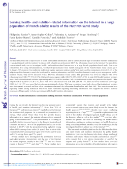 Seeking health- and nutrition-related information on the Internet in a