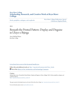 Beneath the Printed Pattern: Display and Disguise in Ukiyo