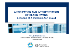 ANTICIPATION AND INTERPRETATION OF BLACK SWANS