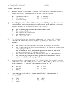 AP Chemistry Test (Chapter 5)