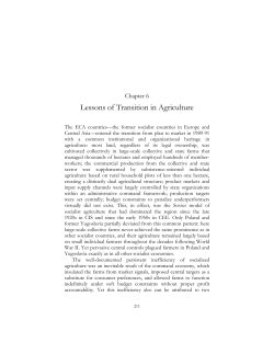 Lessons of Transition in Agriculture