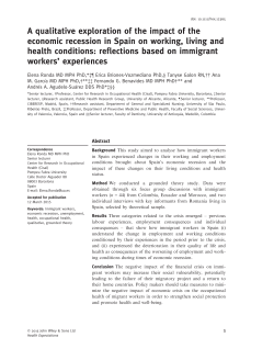 A qualitative exploration of the impact of the economic