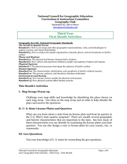 Third Year First Month Activities