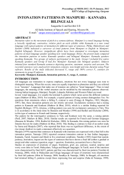 intonation patterns in manipuri &ndash; kannada bilinguals