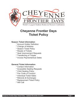 CFD Ticket Policy - Cheyenne Frontier Days