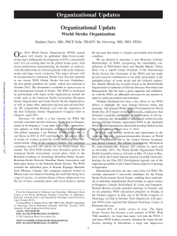 Organizational Updates