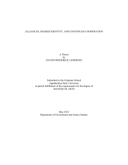 Alliances, Shared Identity, and Continued Cooperation