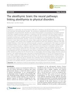 The alexithymic brain: the neural pathways linking alexithymia to