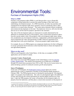 Purchase of Development Rights
