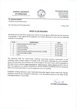 that the following time` The applicants are hereby requested to visit