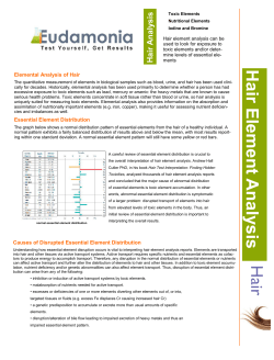 Hair E lemen t An alysis Hair