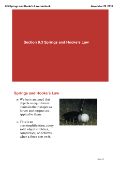 8.3 Springs and Hooke`s Law.notebook