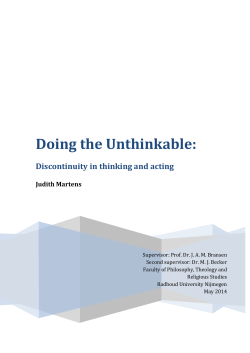 Doing the Unthinkable