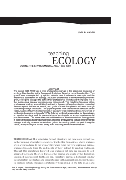 ecology - Environmental History