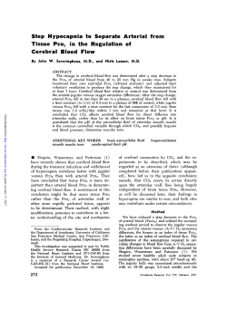Step Hypocapnia to Separate Arterial from Tissue Pco2 in the