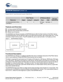 EEPROM Datasheet - Cypress Semiconductor