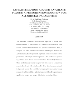 satellite motion around an oblate planet: a perturbation